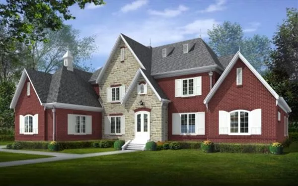 image of french country house plan 8511